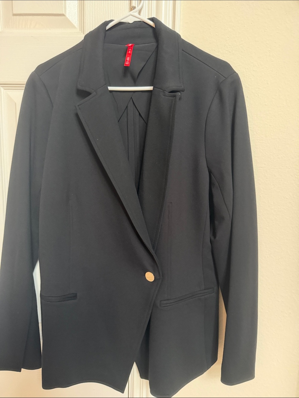 Spanx Black Single-Button Blazer Jacket Sz XL Like New